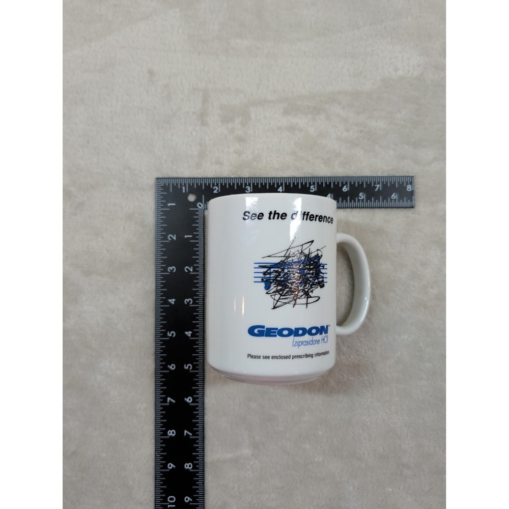 Vintage Pfizer Geodon Ziprasidone HCl Color Changing Pharma Rep Coffee Mug - Picture 12 of 12